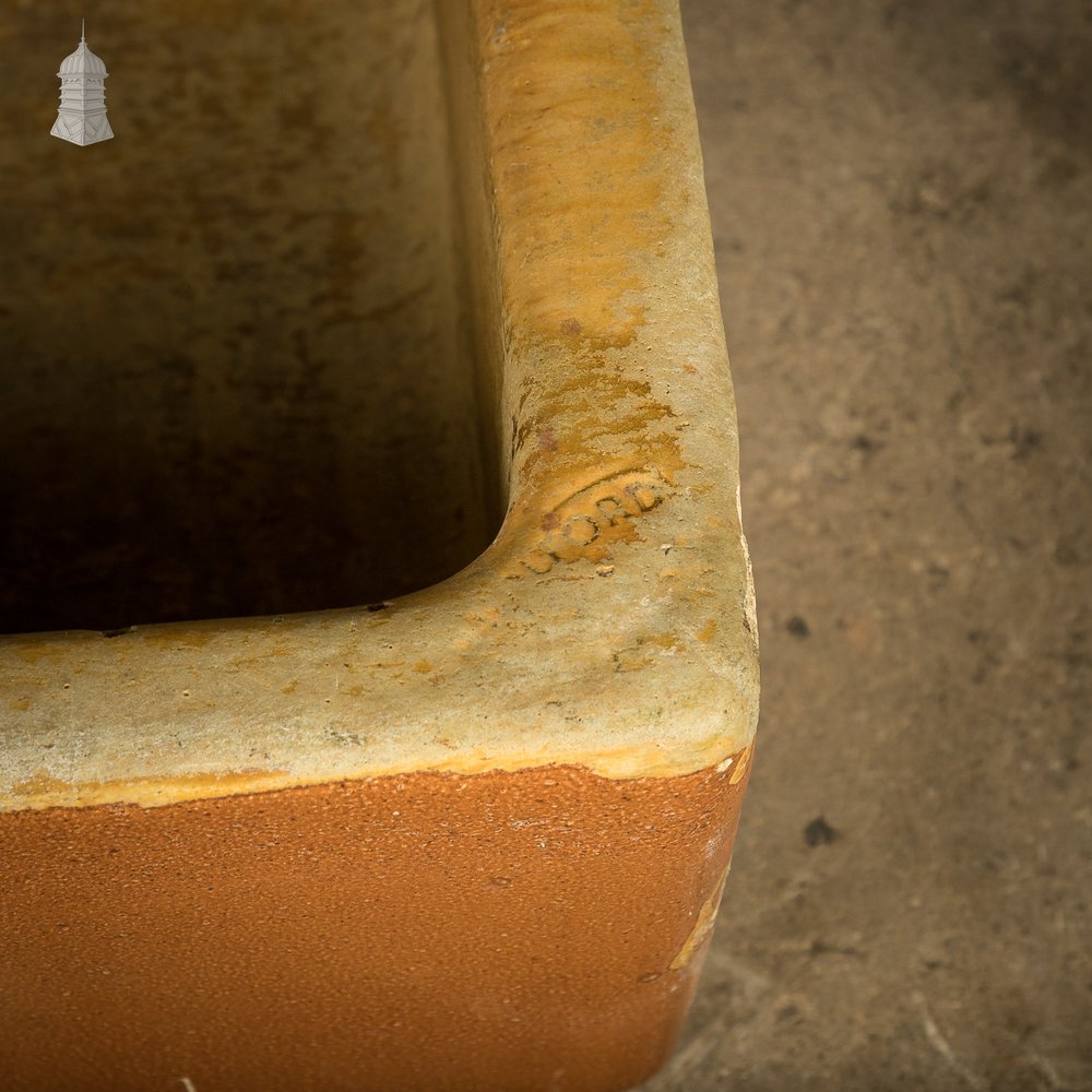 Trough Sink Planter, Worn Salt Glaze, Stamped ‘Hurlford by Kilmarnock’