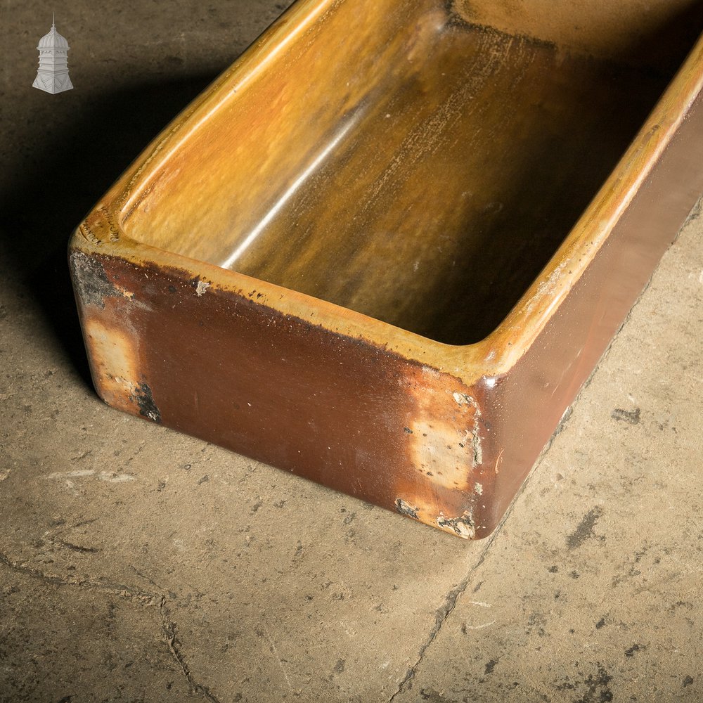 Trough Sink Planter, Worn Salt Glaze, Stamped ‘Hurlford by Kilmarnock’