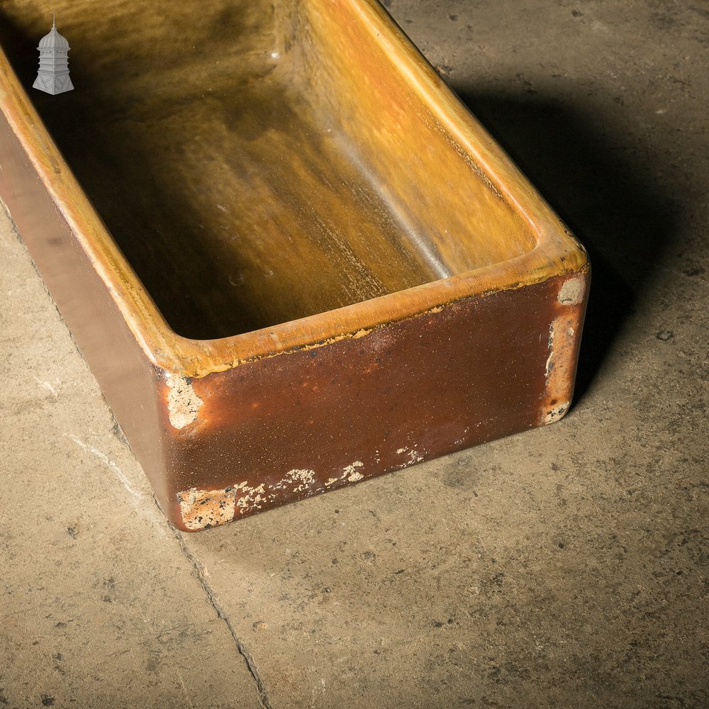 Trough Sink Planter, Worn Salt Glaze, Stamped ‘Hurlford by Kilmarnock’