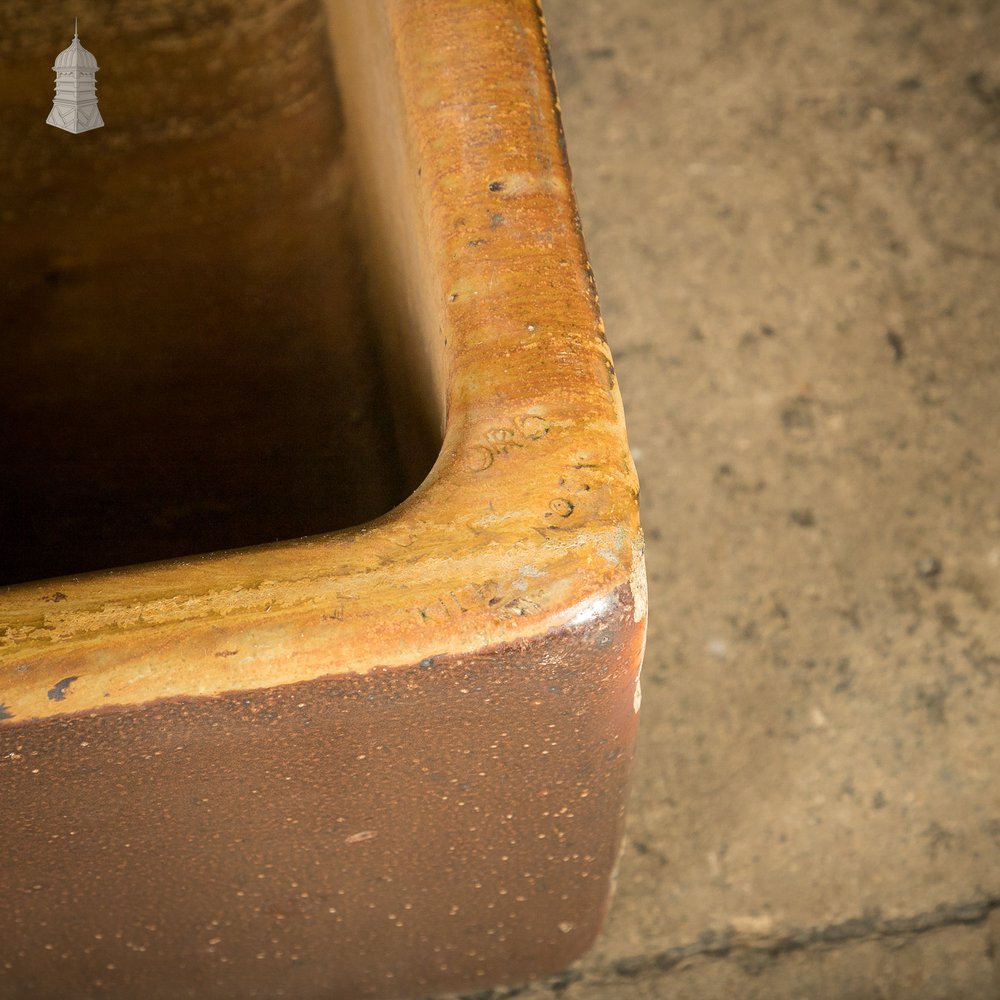 Trough Sink Planter, Worn Salt Glaze, Stamped ‘Hurlford by Kilmarnock’