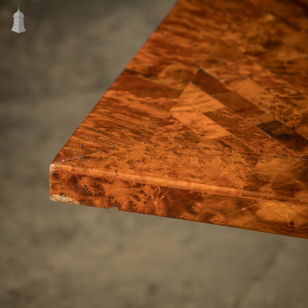 Burr Yew Marquetry Coffee Table, 20th C