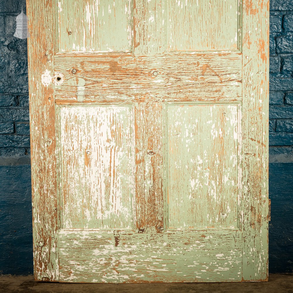 6 Panel Door, Six Moulded Panels, White & Green