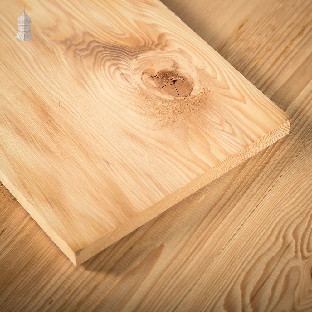 Batch of 32 Square Metres of 8" Wide Pine Floorboards Cut from Reclaimed Timbers