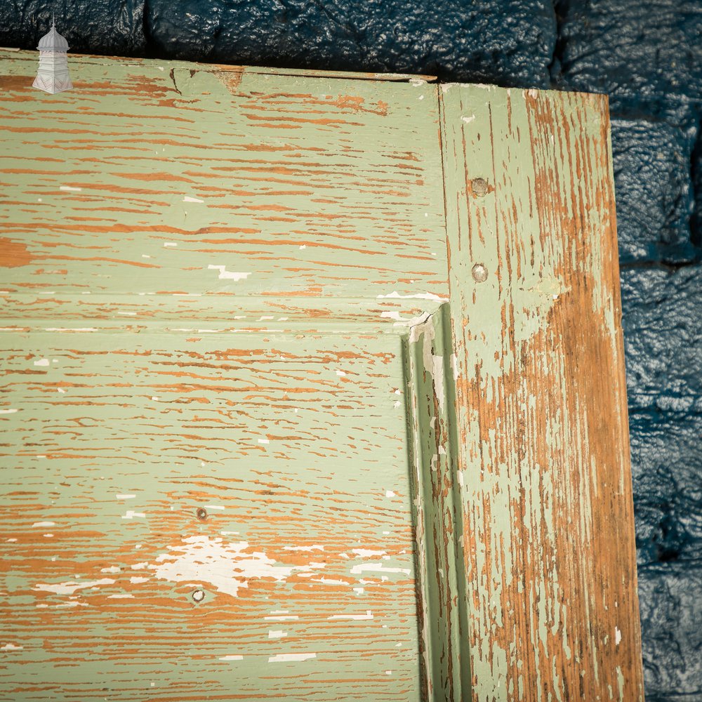 6 Panel Door, Six Moulded Panels, White & Green