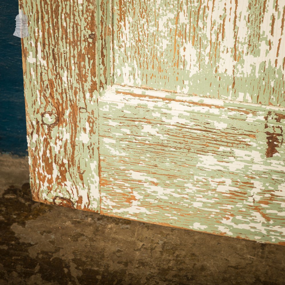 6 Panel Door, Six Moulded Panels, White & Green