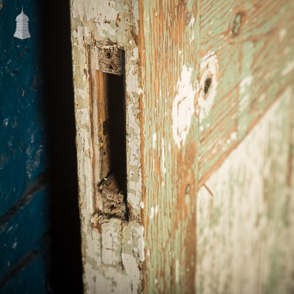 6 Panel Door, Six Moulded Panels, White & Green