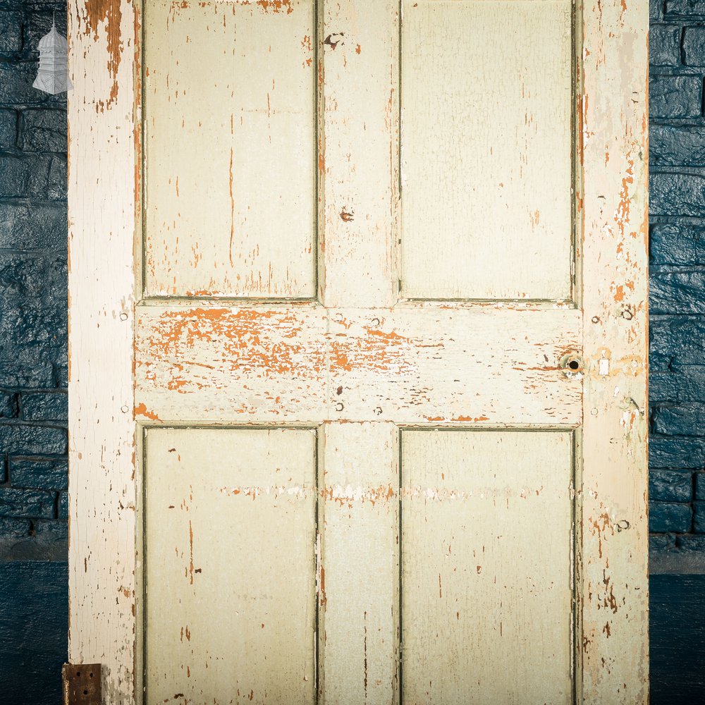 6 Panel Door, Six Moulded Panels, White & Green