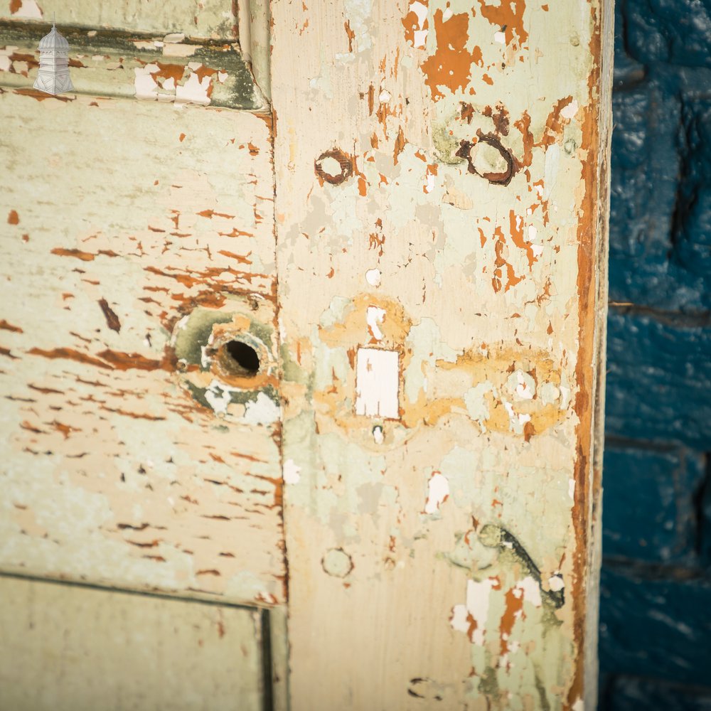 6 Panel Door, Six Moulded Panels, White & Green