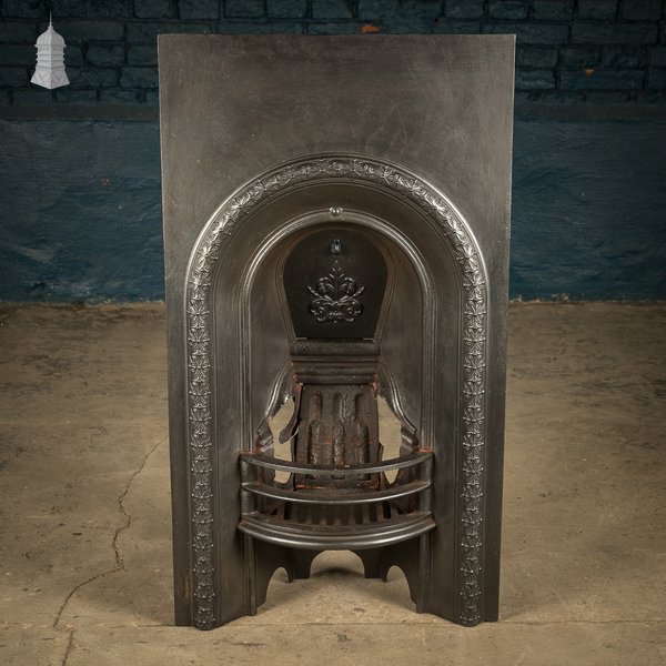 Bedroom Fire Insert, Petite Reclaimed Cast Iron Fireplace