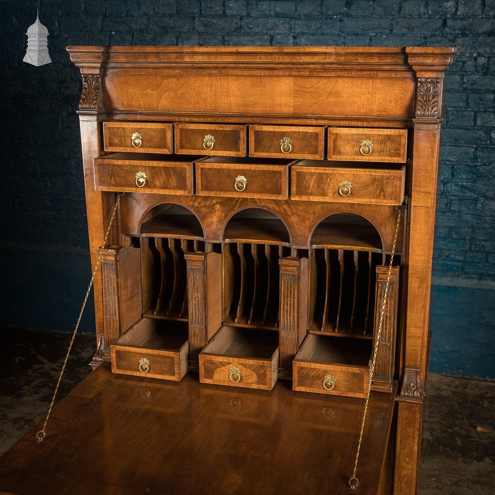 Walnut Bureau Cabinet, Fall Front Desk