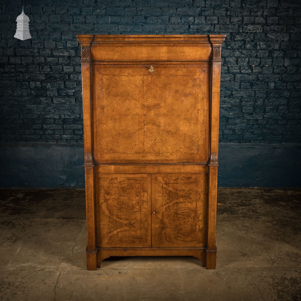 Walnut Bureau Cabinet, Fall Front Desk