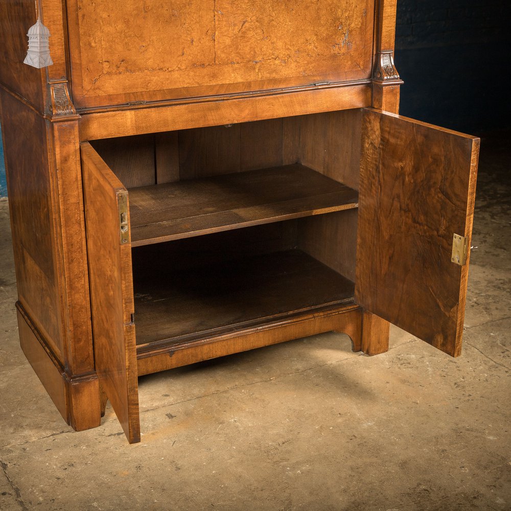 Walnut Bureau Cabinet, Fall Front Desk