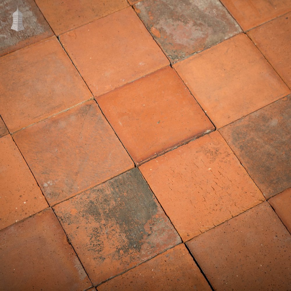 Red Quarry Tiles, 6" x 6" Batch of 154 - 3.4 Square Metres