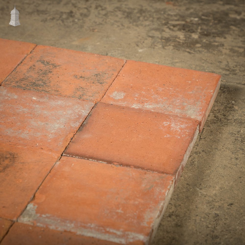 Red Quarry Tiles, 6" x 6" Batch of 154 - 3.4 Square Metres