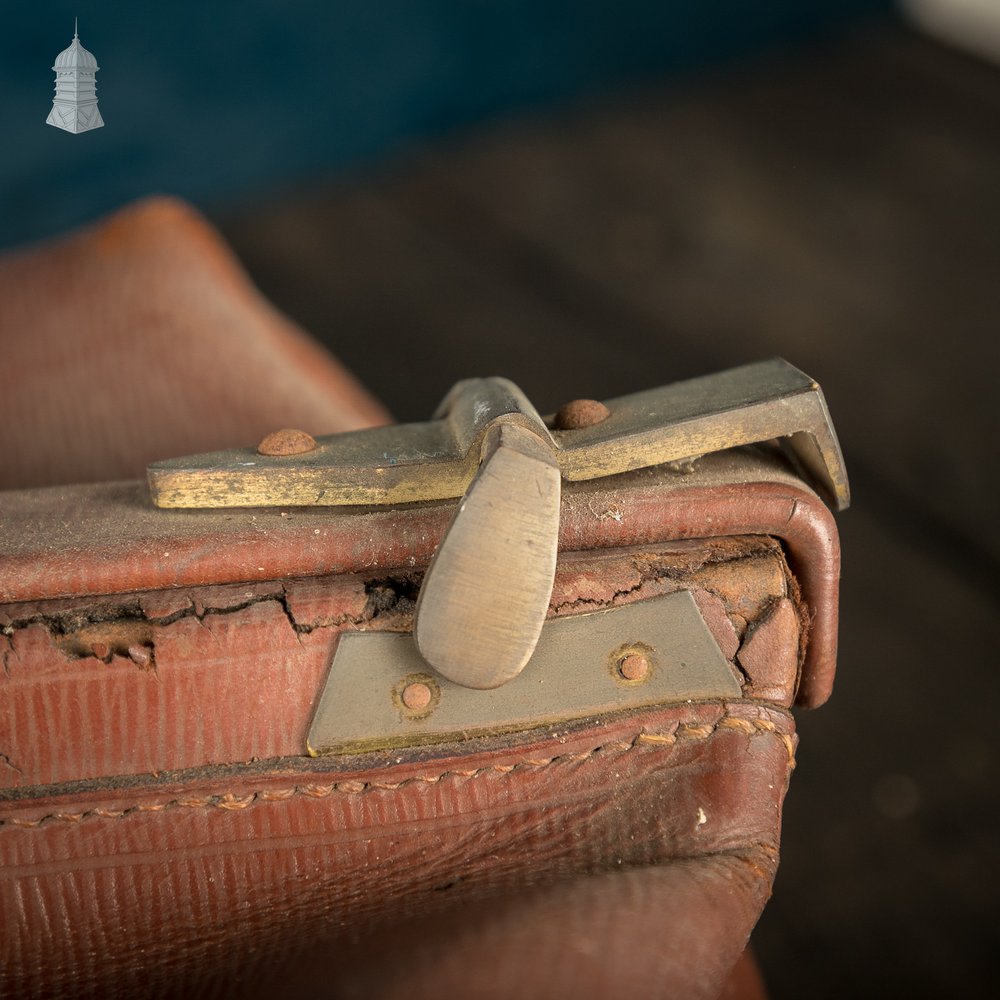 Leather Holdall Bag with Brass Hardware and H.J.T.C Monogram