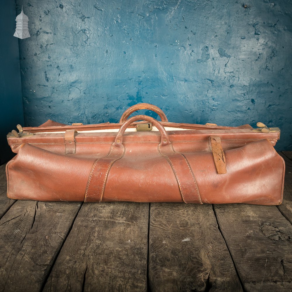 Leather Holdall Bag with Brass Hardware and H.J.T.C Monogram