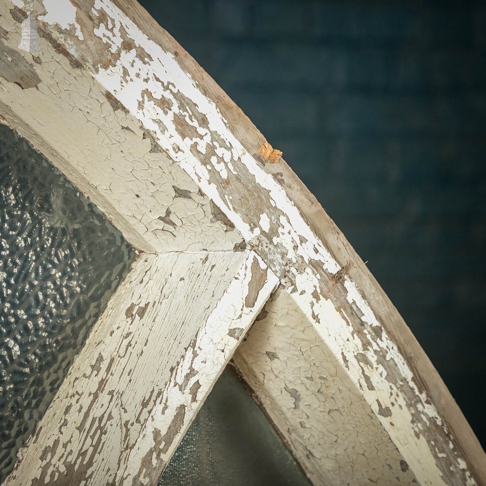 Arch Top Timber Window with Textured Glass