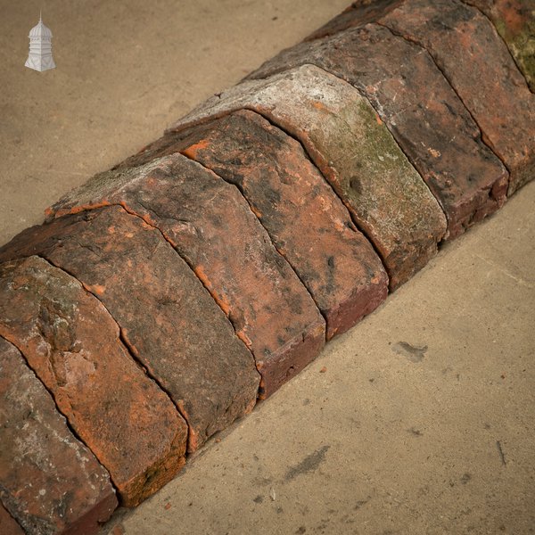 Saddleback Coping Bricks, Batch of 190 Red Brick Copings - A run of 15 Metres