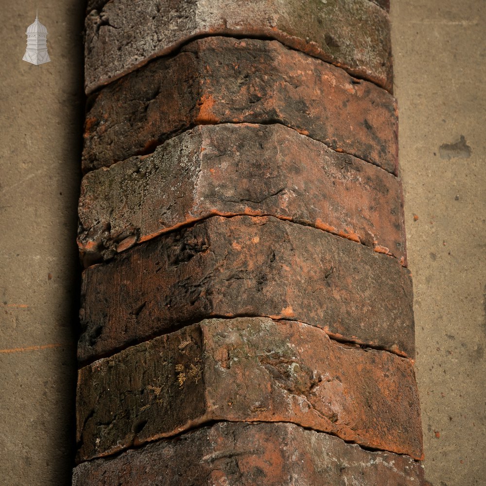 Saddleback Coping Bricks, Batch of 190 Red Brick Copings - A run of 15 Metres