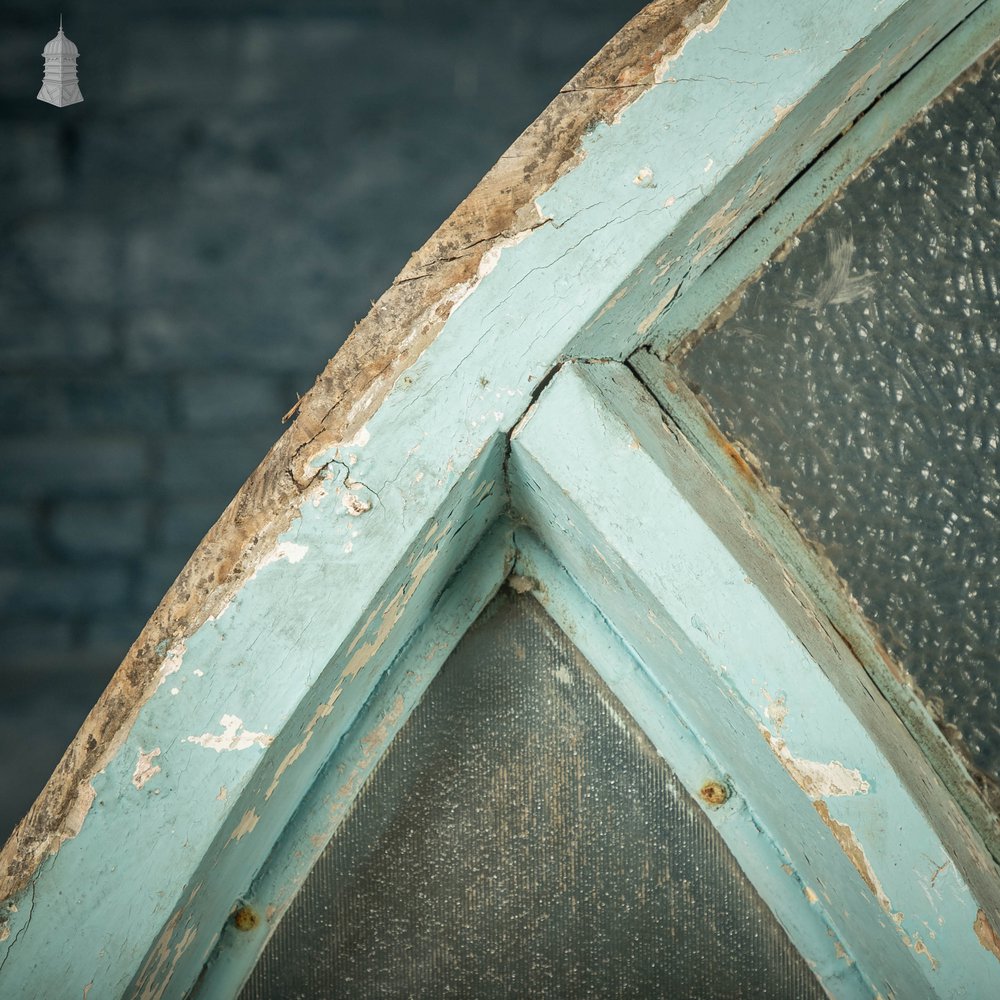 Arch Top Timber Window with Textured Glass