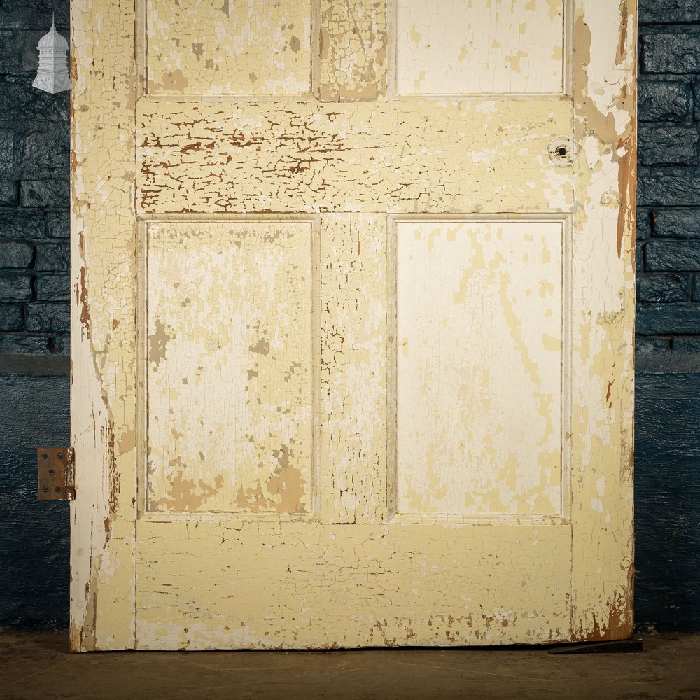 6 Panel Door, Six Moulded Panels, Distressed Paint