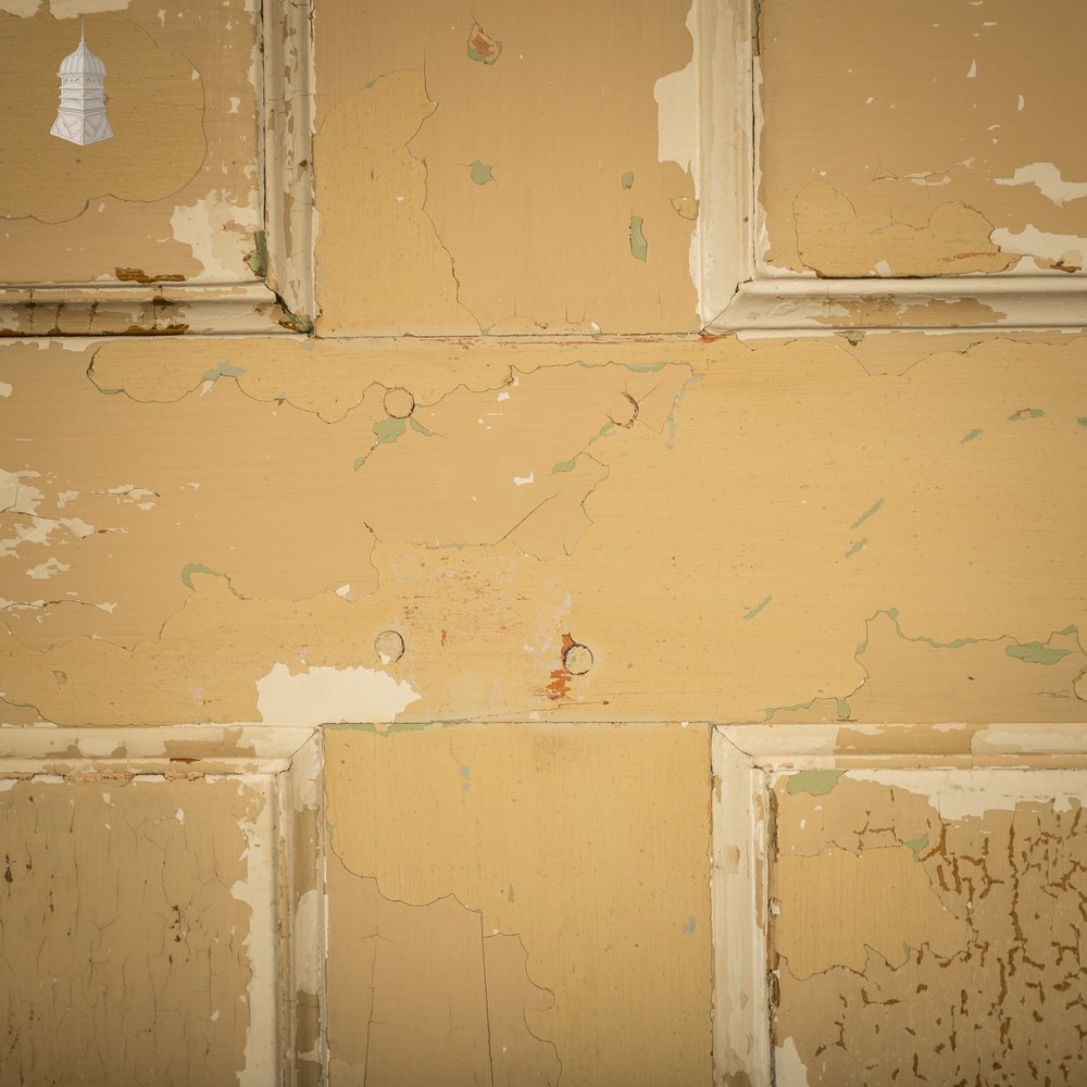 6 Panel Door, Six Moulded Panels, Distressed Paint