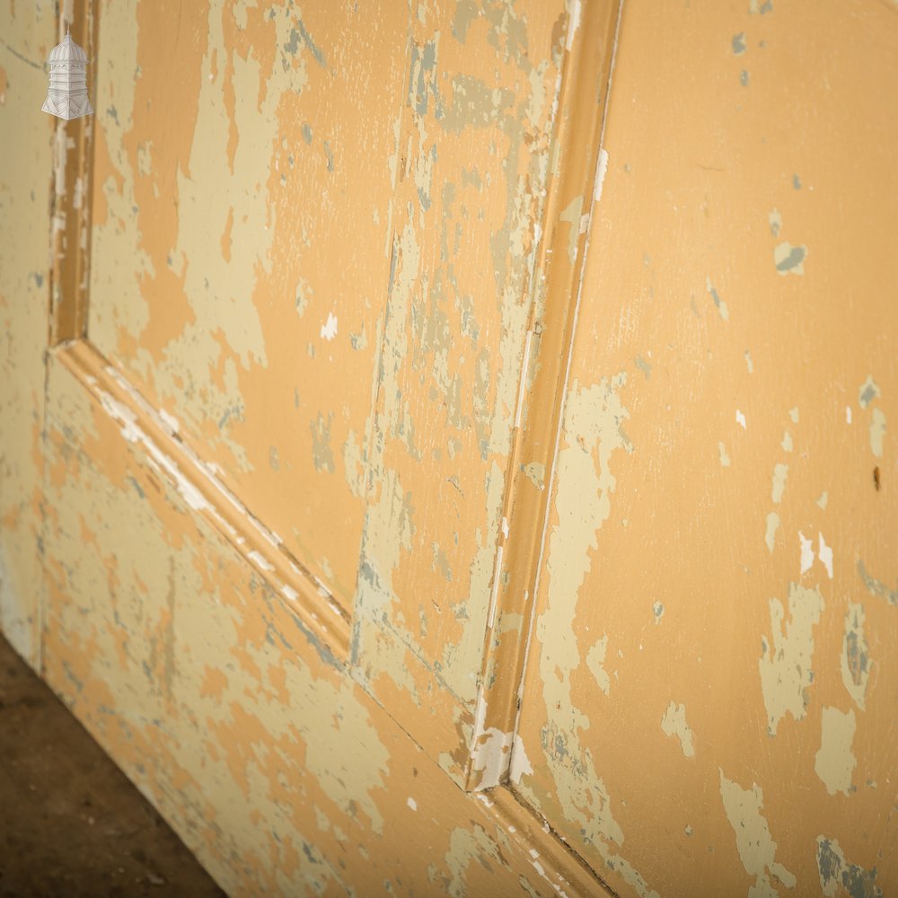 Moulded 6 Panel Door, Reclaimed, Distressed Beige, Period Layout