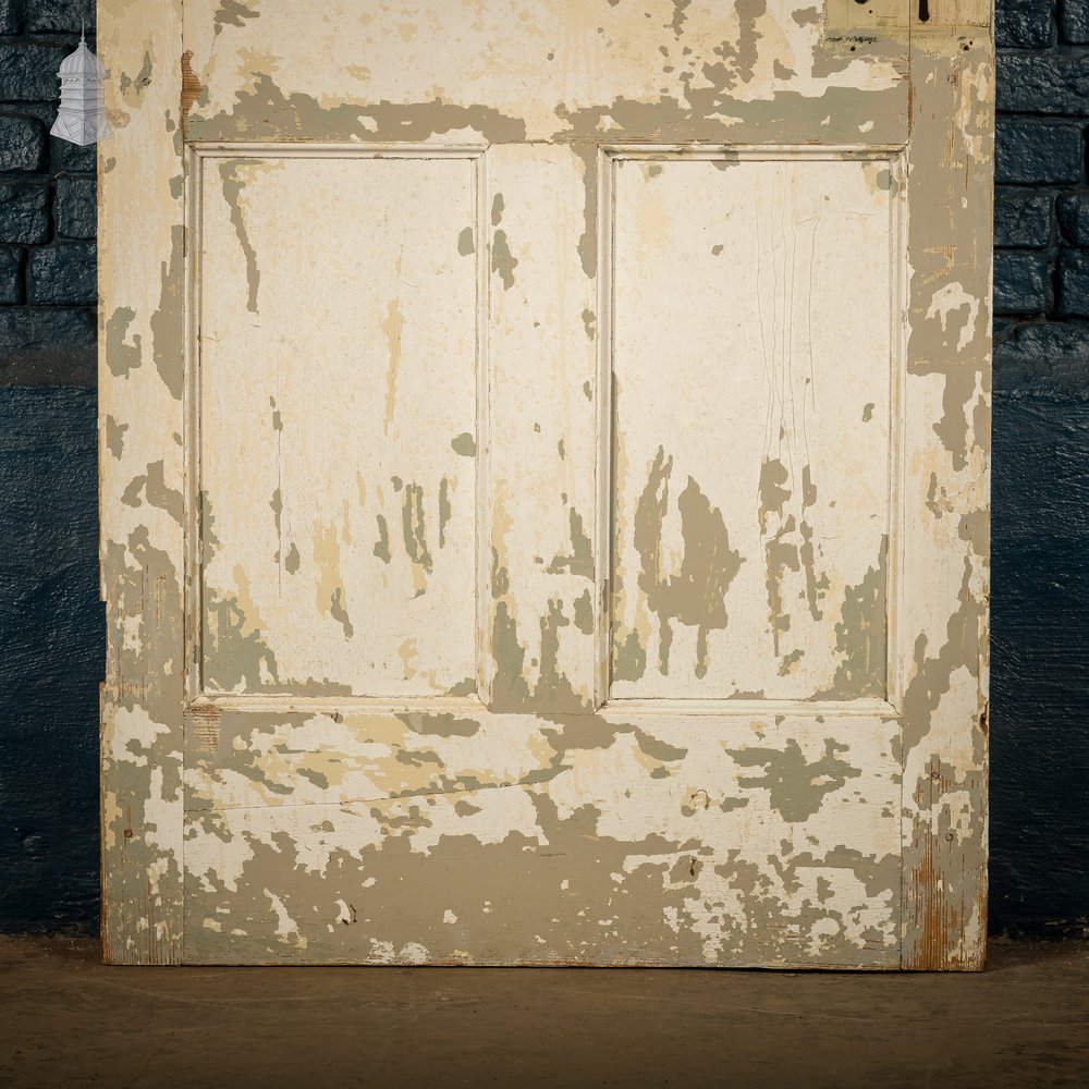 Moulded 6 Panel Door, Reclaimed, Distressed Beige, Period Layout