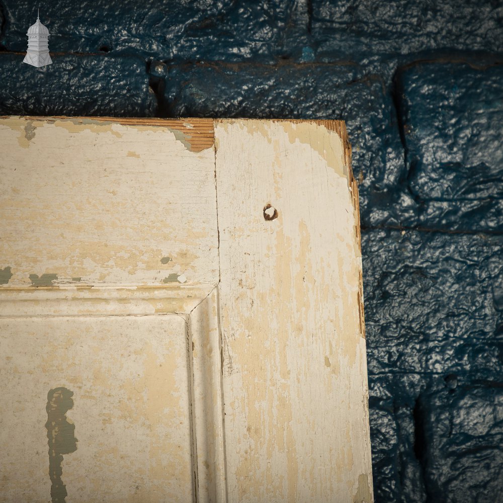 Moulded 6 Panel Door, Reclaimed, Distressed Beige, Period Layout