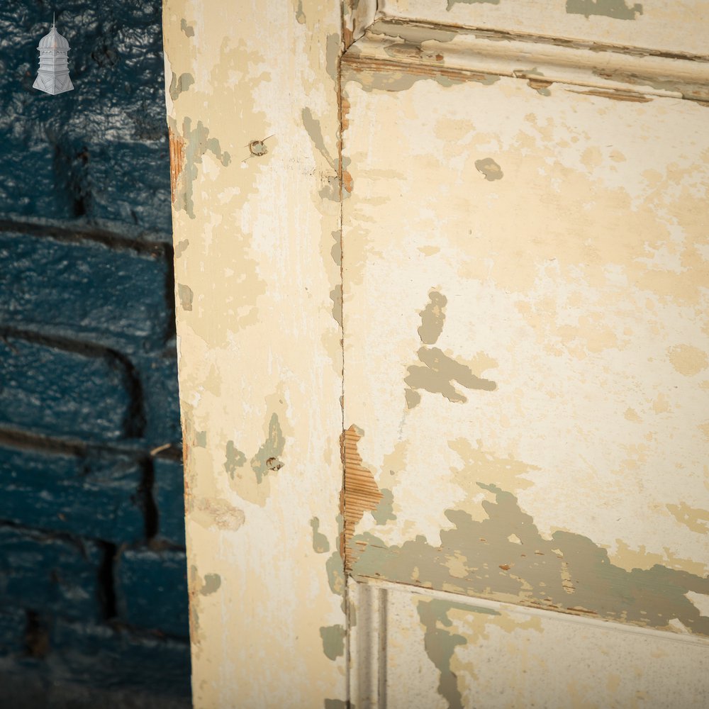 Moulded 6 Panel Door, Reclaimed, Distressed Beige, Period Layout