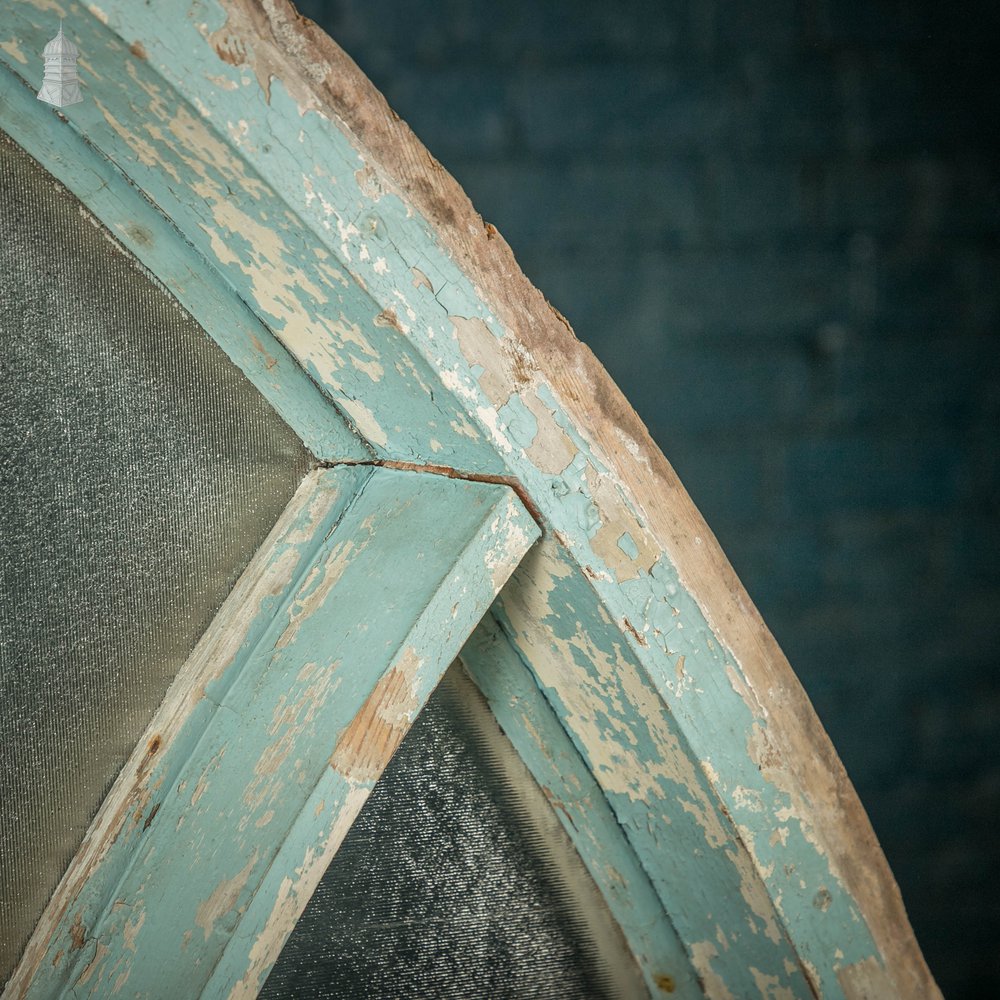 Arch Top Timber Window with Ribbed Textured Glass