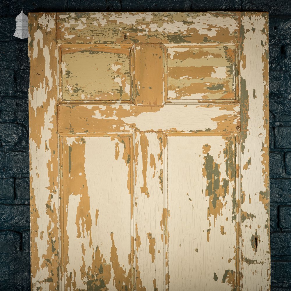 Six Panel Door, Moulded, Distressed Paint
