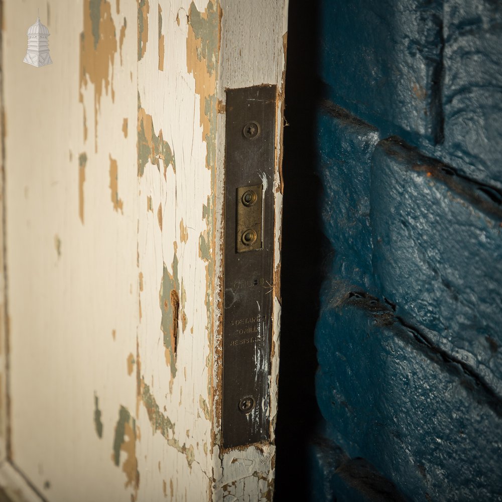 Six Panel Door, Moulded, Distressed Paint