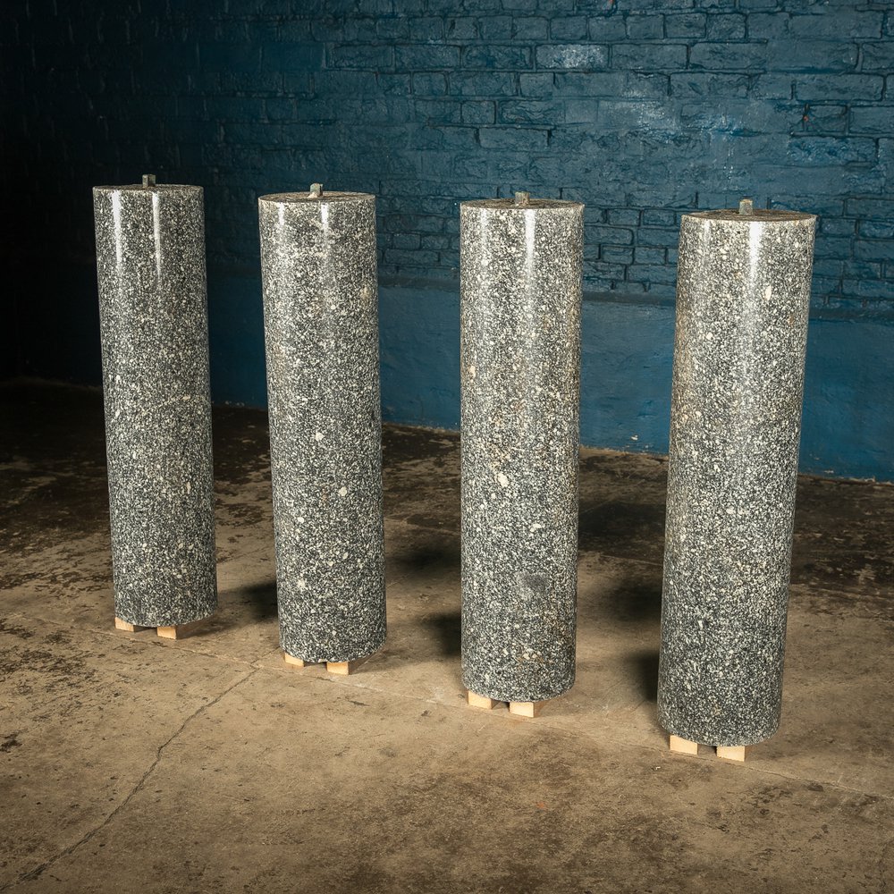 Polished Granite Columns, Set of 4