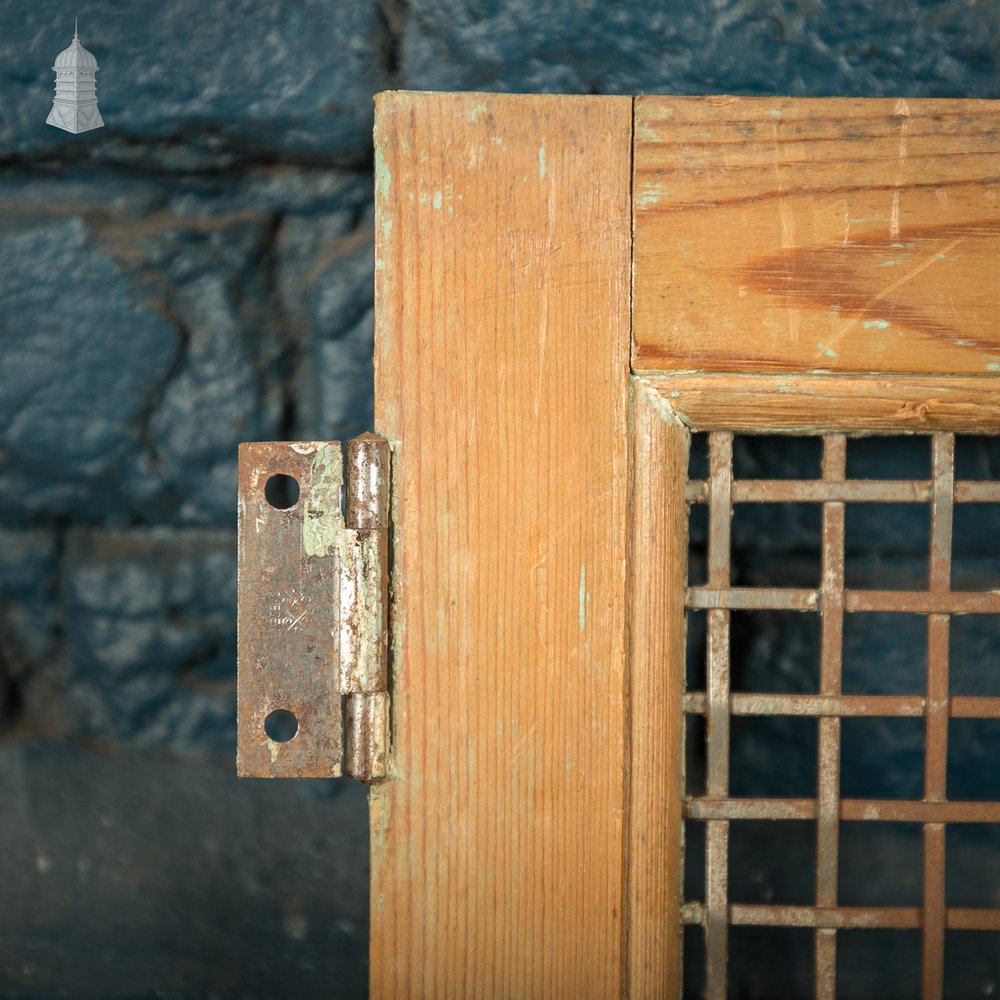 Mesh Cupboard Doors, 19th C Pine and Metal