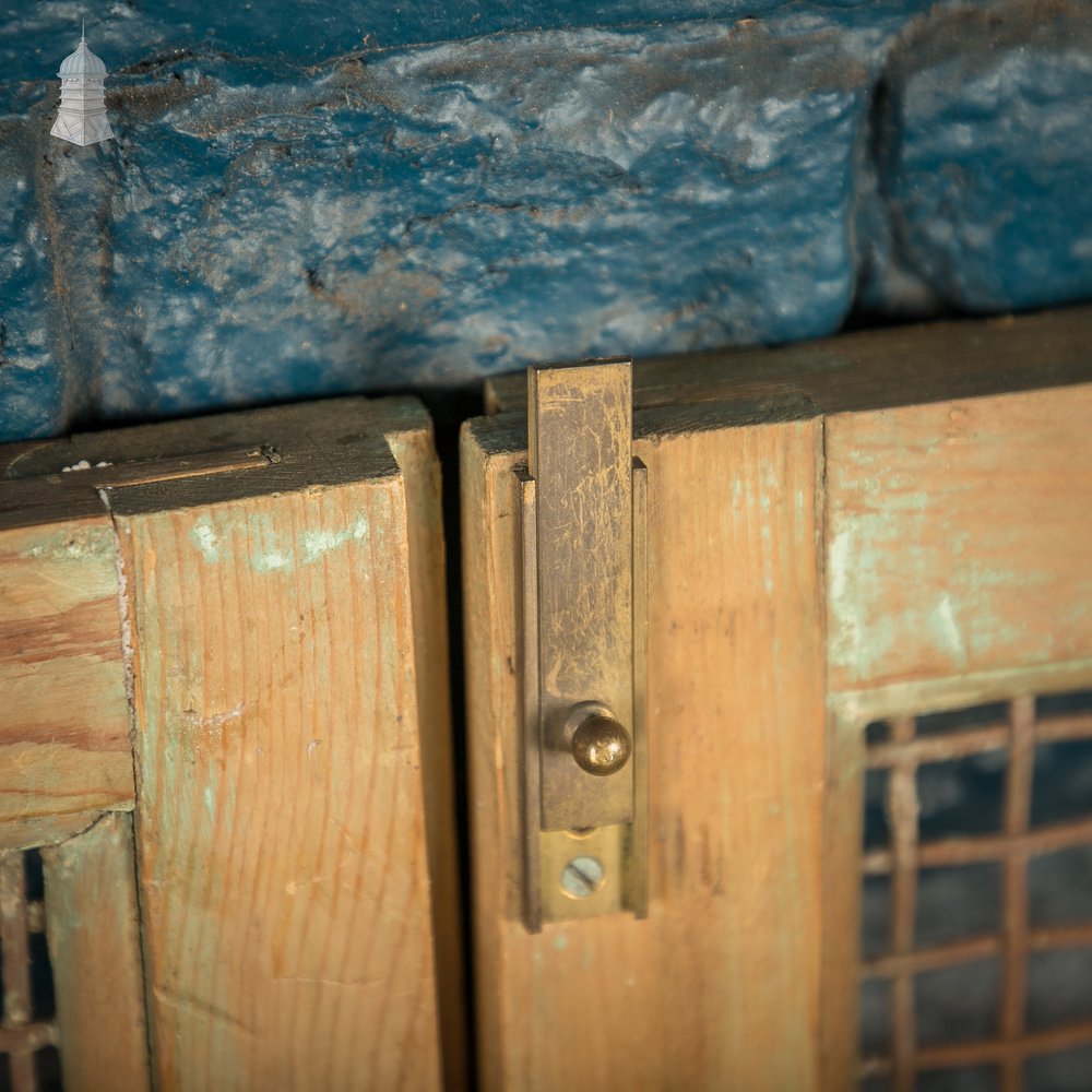 Mesh Cupboard Doors, 19th C Pine and Metal