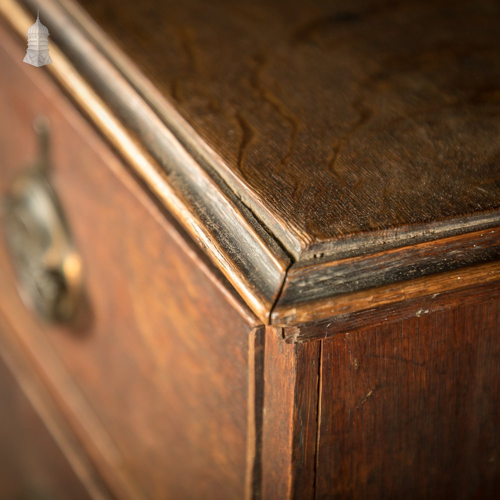 Chest of Drawers, George III, Oak 2 over 3 Drawer with Brass Sphinx Pull Handles