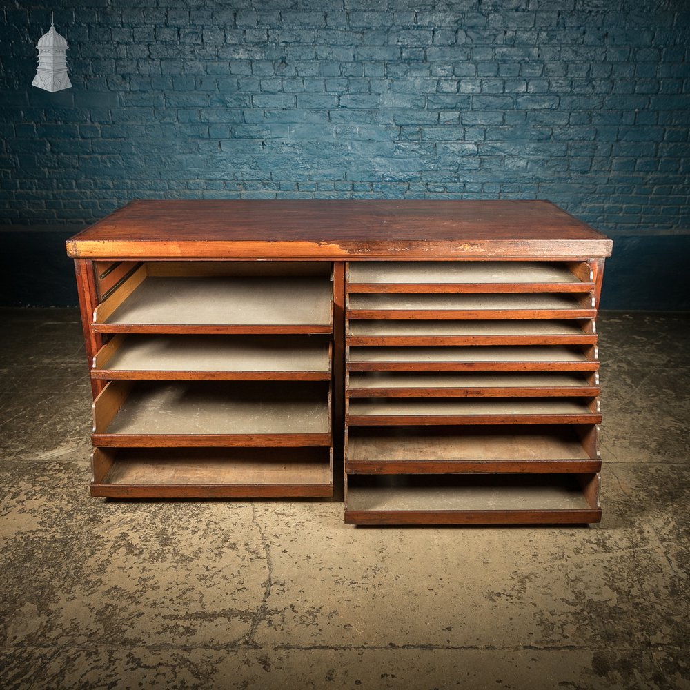 Haberdashery Shop Counter, Edwardian Inlaid Mahogany Drawer Unit