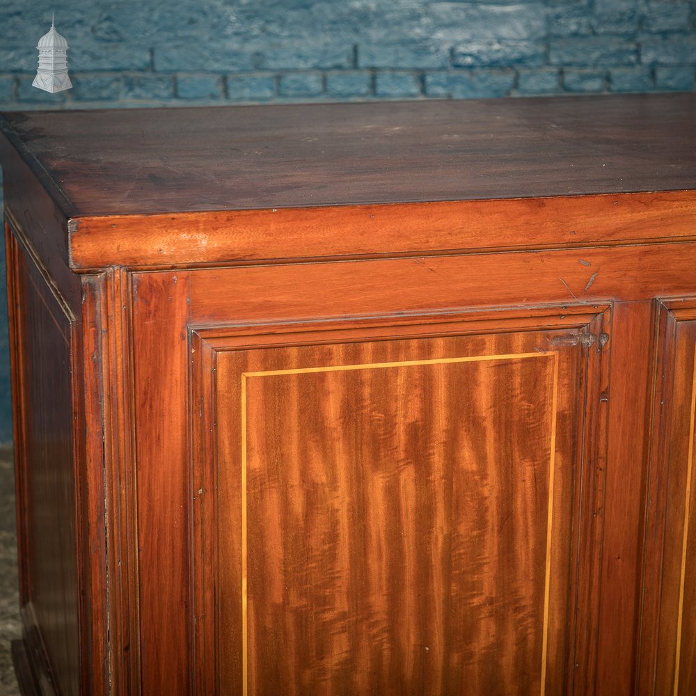 Haberdashery Shop Counter, Edwardian Inlaid Mahogany Drawer Unit