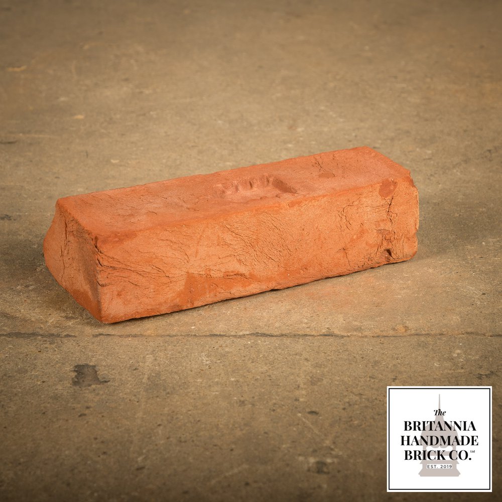2 1/4" Stepped Plinth Stretcher Handmade Red Brick, Period Style Plinth Bricks