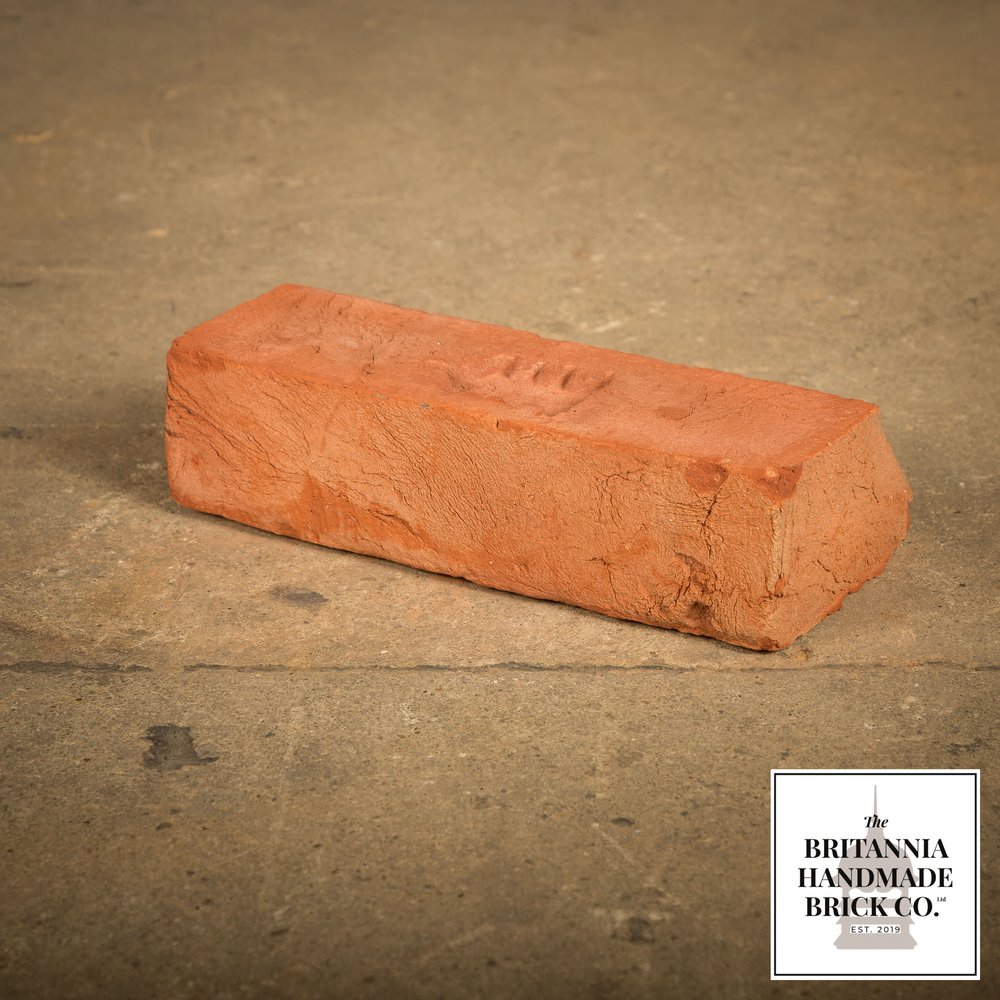 2 1/4" Stepped Plinth Stretcher Handmade Red Brick, Period Style Plinth Bricks