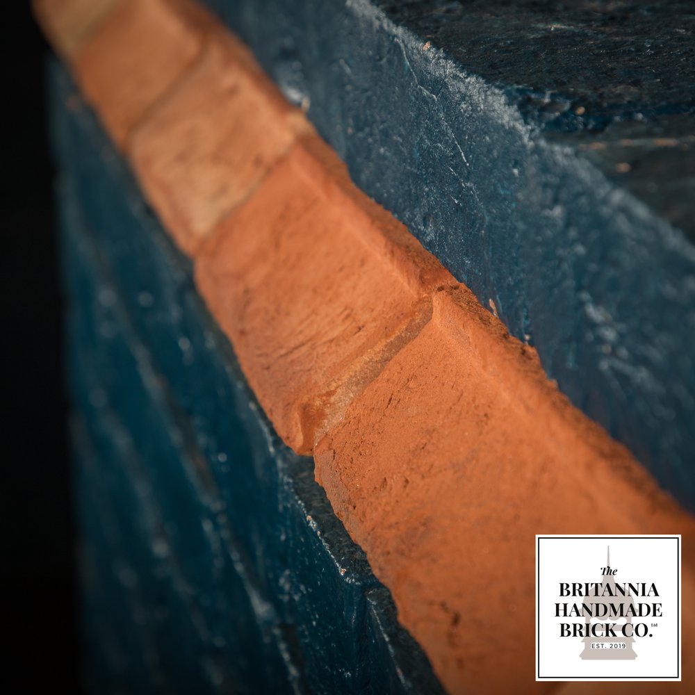 2 1/4" Stepped Plinth Stretcher Handmade Red Brick, Period Style Plinth Bricks