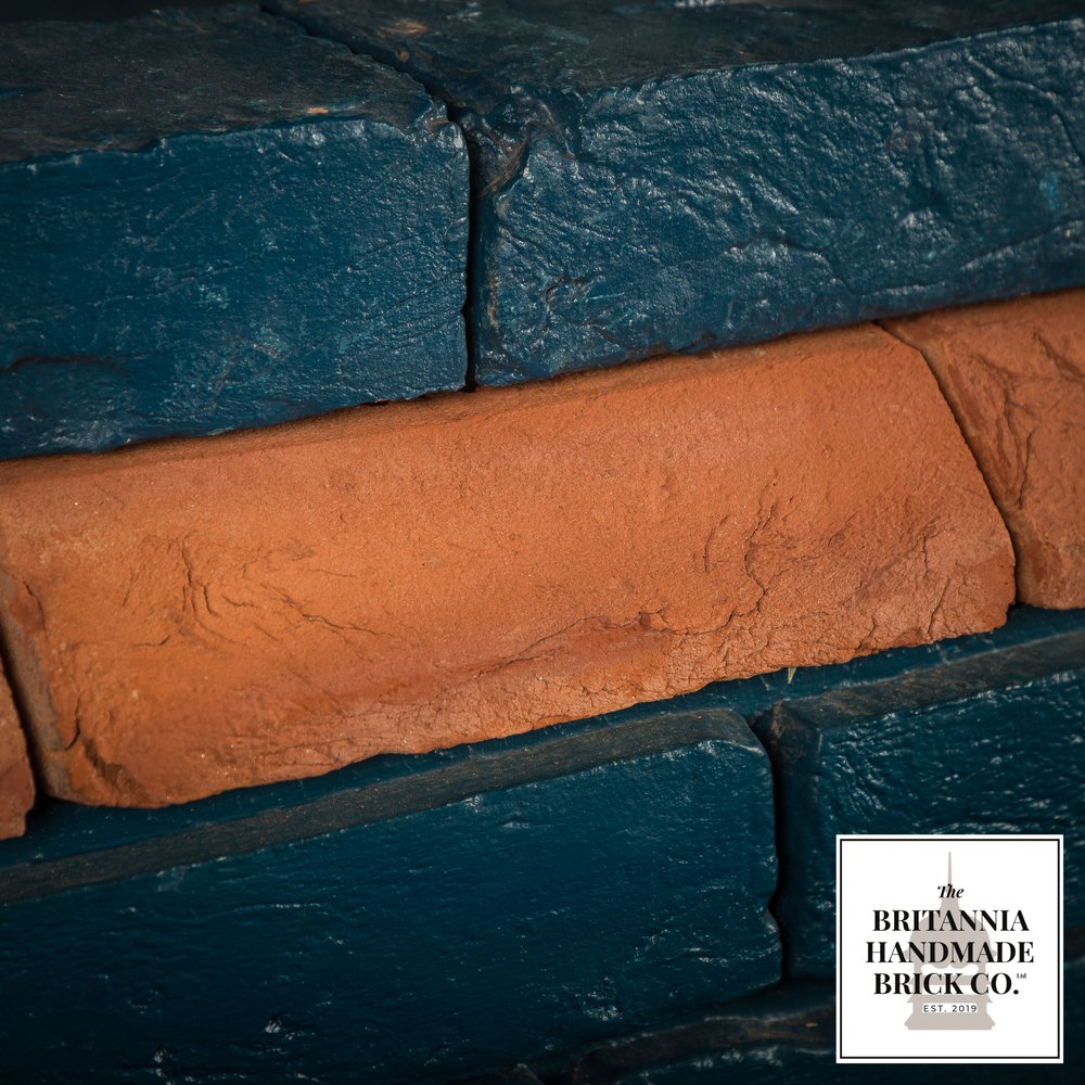 2 1/4" Plinth Stretcher Handmade Red Brick, Period Style Plinth Bricks