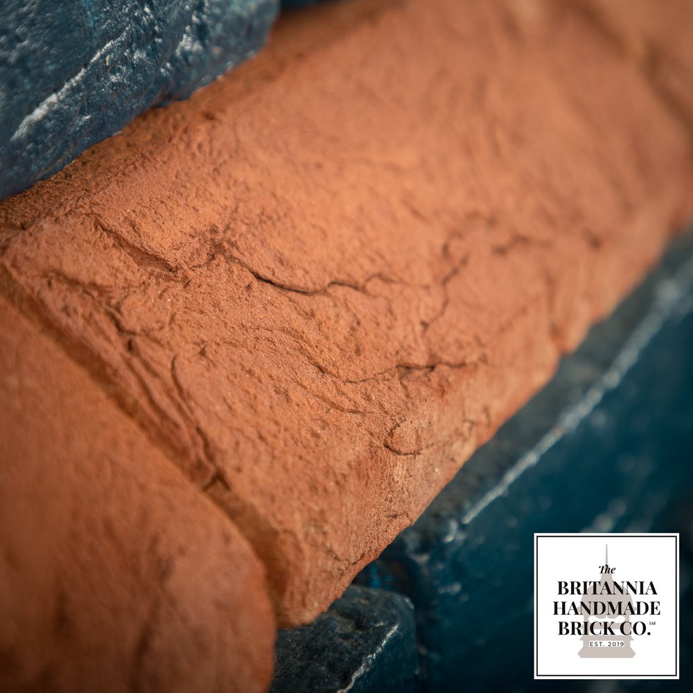 2 1/4" Plinth Stretcher Handmade Red Brick, Period Style Plinth Bricks