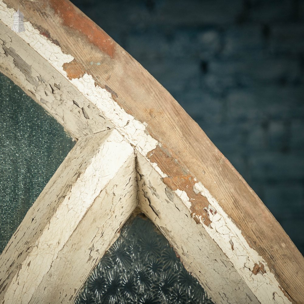 Arch Top Timber Window with Textured Glass