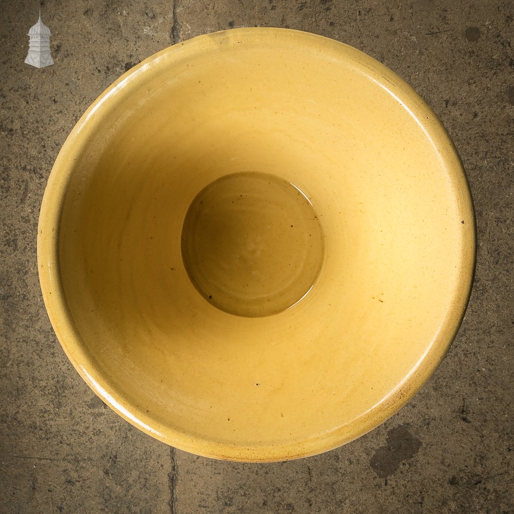 Set of Three 19th C French Dairy Bowls with Worn Glazed Finish