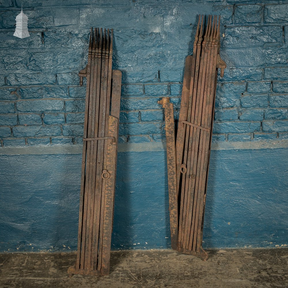 Security Concertina Shutters, Pair of Victorian Wrought Iron gates with Arrowhead Finials