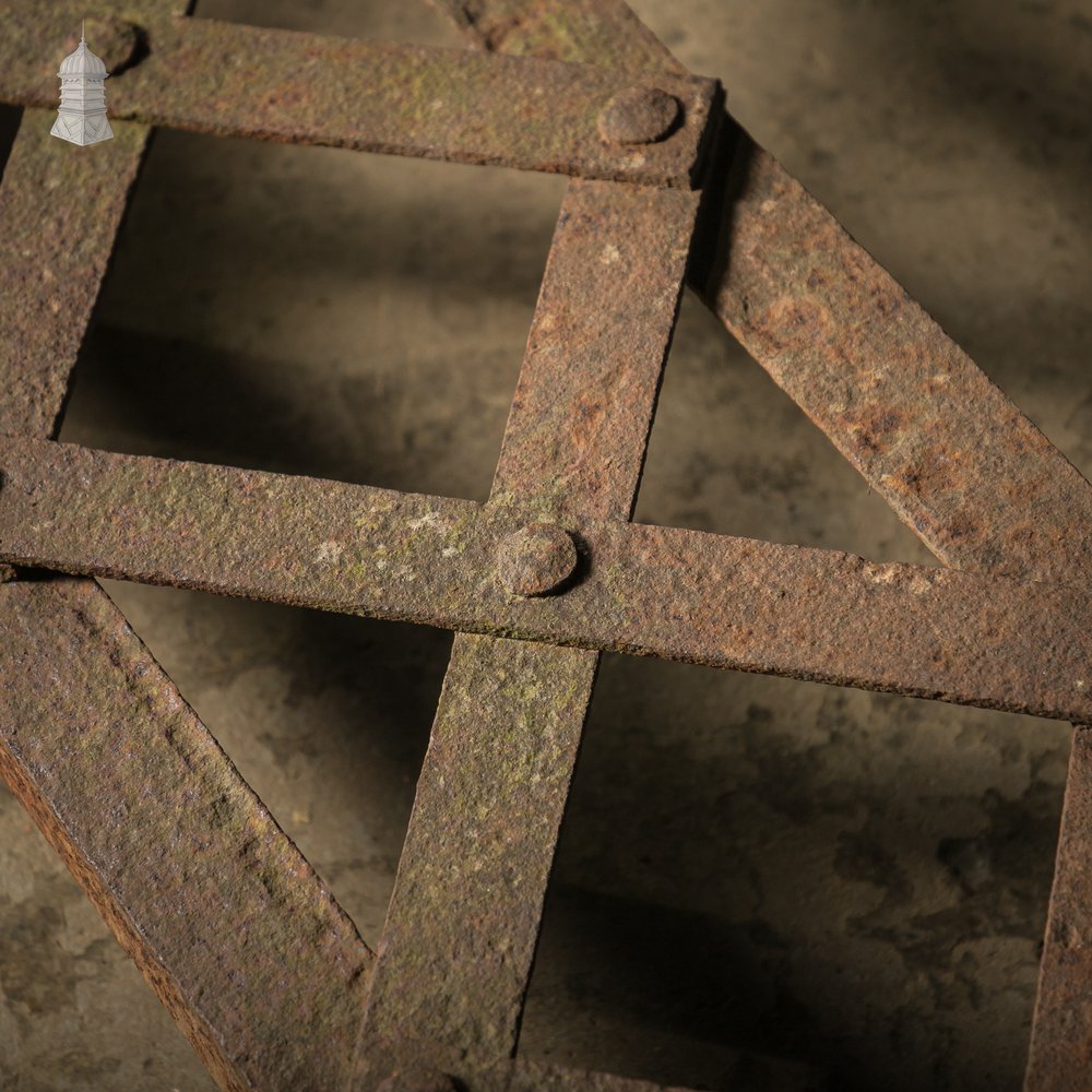 23ft Iron Lattice Beam, Long Reclaimed Riveted Girder