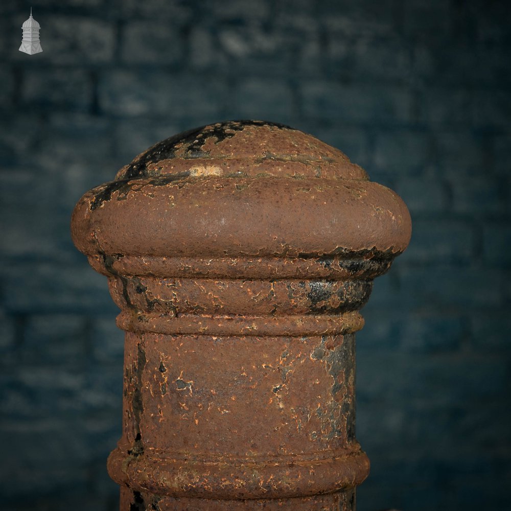 Cast Iron Columns with a Bicycle Plaque