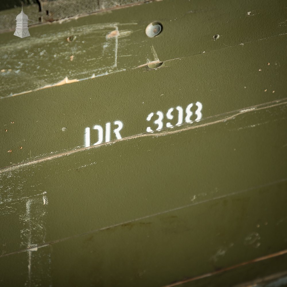 Large Green Painted Aircraft Parts Shipping Crate Reclaimed From a Norfolk RAF Base